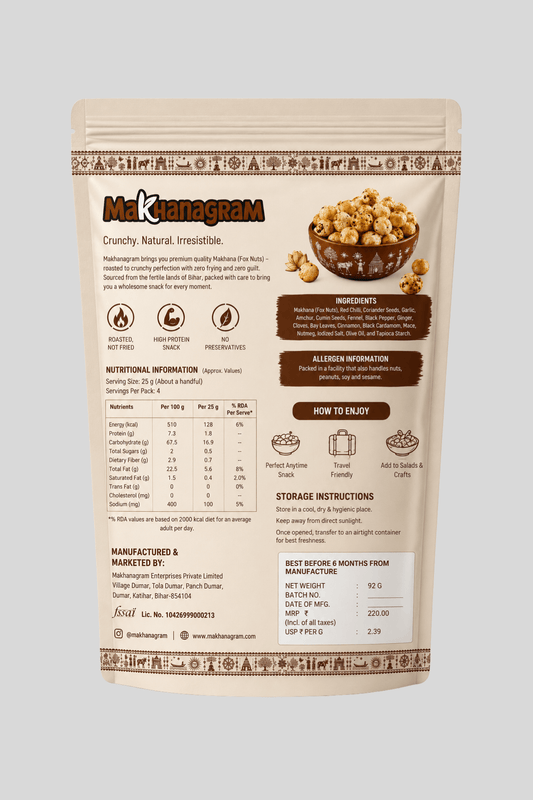 Protein Rich Tandoori Makhana Snack - makhanagram.in